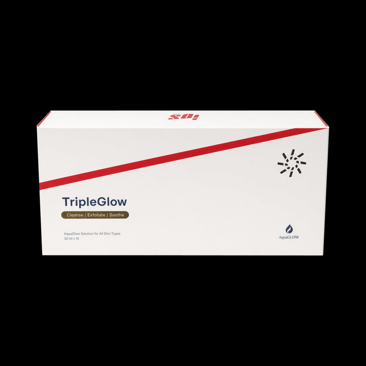 AquaGLOW TripleGlow Solution – Cleanse | Exfoliate | Soothe (10 x 30 ml)